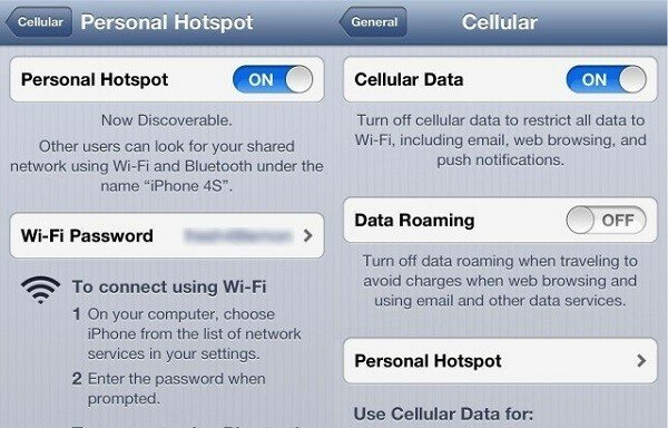 как сделать WiFi точку доступа через iPhone